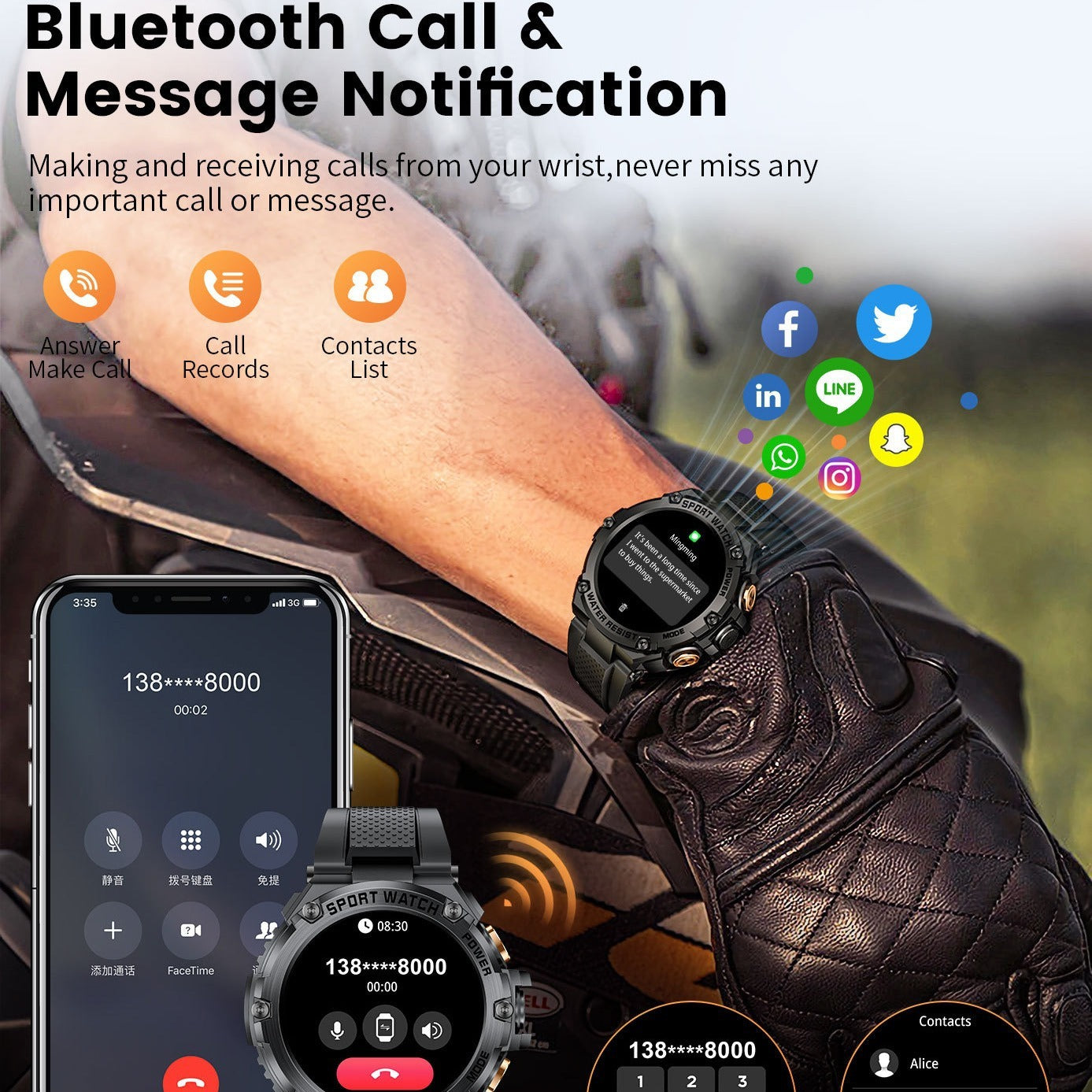 Large Screen Disc Smart Watch