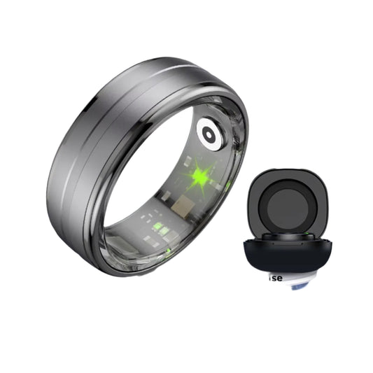 EIGIIS New R06 Smart Ring Men Women Heart Rate and Blood Oxygen Monitor IP68 & 5ATM Waterproof, Multi-Sport Mode for Android IOS