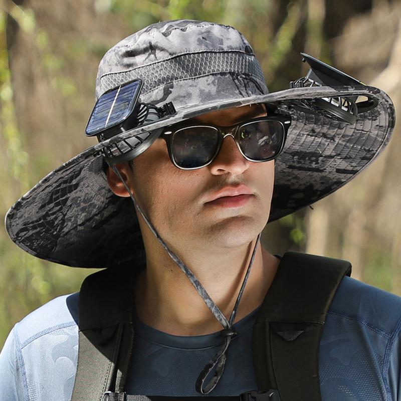 Stay Cool and Protected with the 2025 Solar-Powered Outdoor Fishing Hat Featuring Dual Fans and UV Defense
