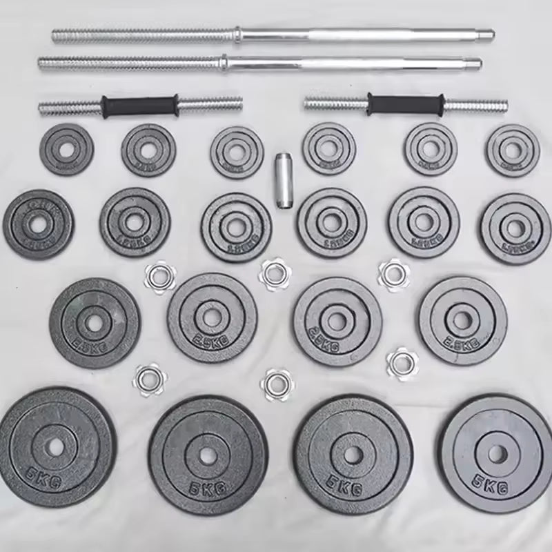 10Kg-30Kg Gym Home Weightlifting Dumbbells with Box Painted Black Painted Cast Iron Dumbbells Can Be Connected to a Barbell Set.