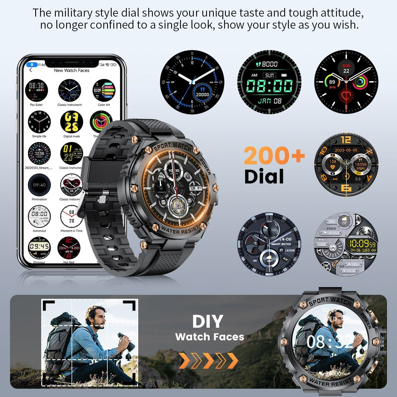 Large Screen Disc Smart Watch