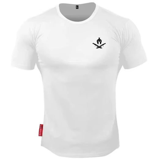 2025 New Brand Clothing Fitness Running T Shirt Men O-Neck T-Shirt Cotton Bodybuilding Sport Shirts Tops Gym Men T Shirt