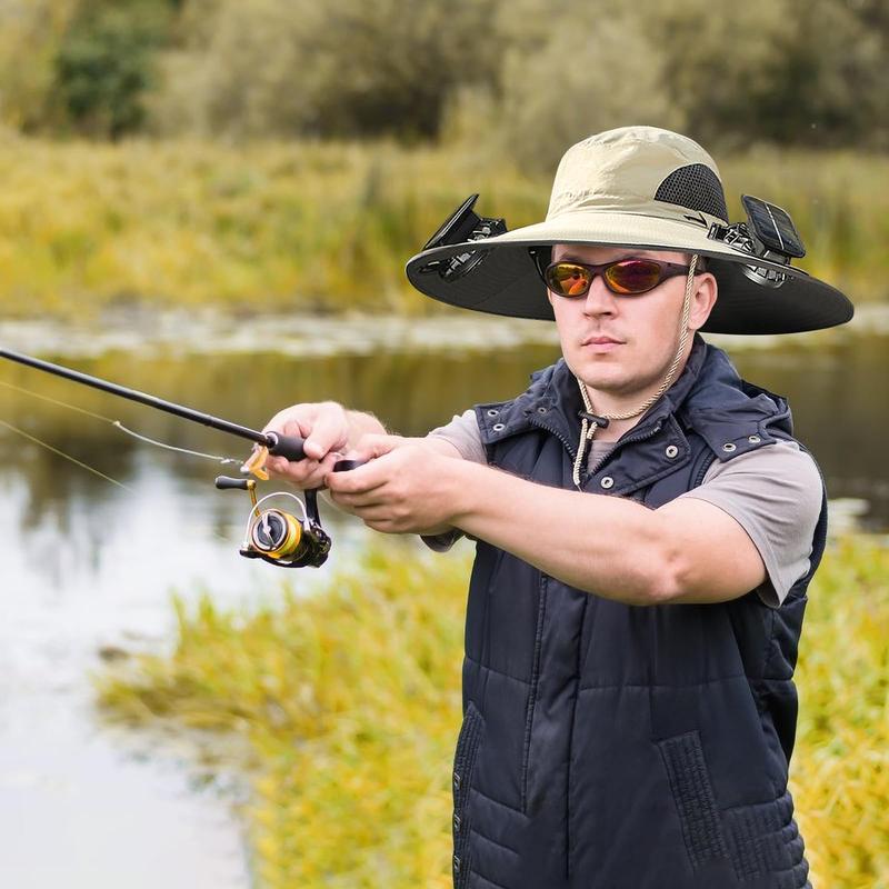 Stay Cool and Protected with the 2025 Solar-Powered Outdoor Fishing Hat Featuring Dual Fans and UV Defense