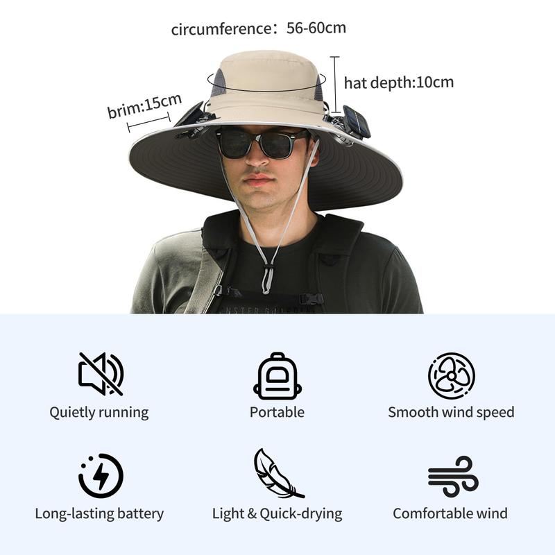 Stay Cool and Protected with the 2025 Solar-Powered Outdoor Fishing Hat Featuring Dual Fans and UV Defense